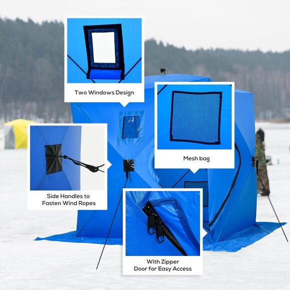 Outsunny 2 Person Ice Fishing Shelter - Picture 4 of 4